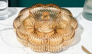 [ Lebaran Exclusive ] DEJAVU Toples Kue 5 Sekat Tutup Toples Lebaran Idul Fitri  Kotak Permen Coklat / Candy Box / Tempat Penyimpanan Buah Storage Box Makanan Snack Kue Kering Serbaguna HSB667