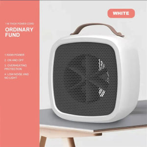 🇸🇬 [READY STOCK]500W Mini Heater Safe Quiet Office Portable Mini Desktop Heater Fan Button  Space No Noise Durable