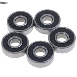 🎄【Special price】Huan 5pcs Black ABEC-7 608RS สเก็ตบอร์ด Roller SEALED BALL BEARING 8x22x7mm