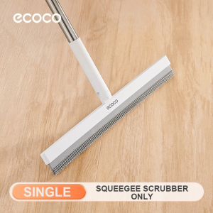 Ecoco Rotatable Squeegee Window Wiper Scrubber Angle Adjustable Floor Mop Shower Scraper Long Handle