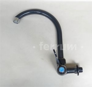 [ FERRUM ] Kran Cuci Piring Keran Dapur Keran Angsa PVC Soligen Engkol W1 Putih Dan Hitam