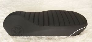 Da yên xe Vespa cao cấp kiểu da bánh mì viền trắng