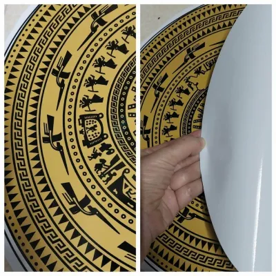 (Decan 3 lớp/chọn mẫu/chọn kích thước) Decal dán xe Tem trống đồng - 1 đôi