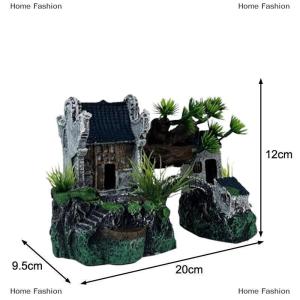 [COD] Home Fashion Simulation Decoration Fish Tank Ornament Ornament Resin Aquarium Ornament Fish Tank Landscape House Model Aquarium Ornament