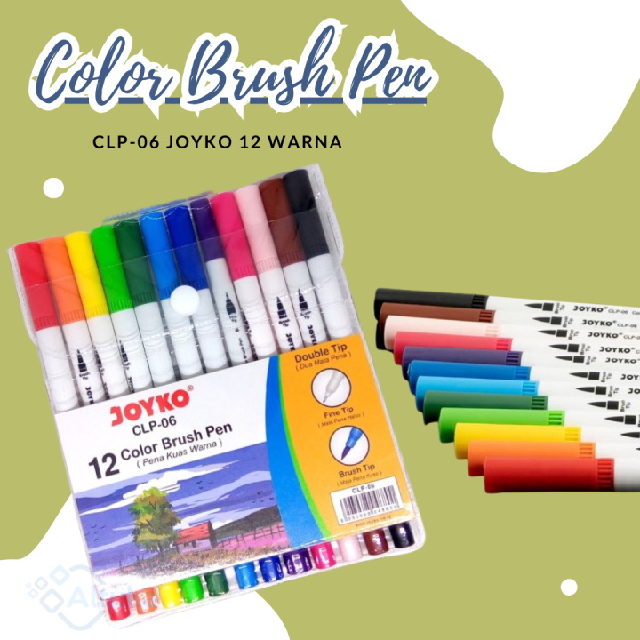 Joyko Color Brush Pen 12 Warna Lazada Indonesia