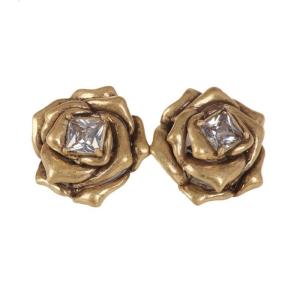 Multipurpose Delicate Gold Camellia Earrings Fashion Accessory for Women Portable Addition to Any Outfits or Occasion