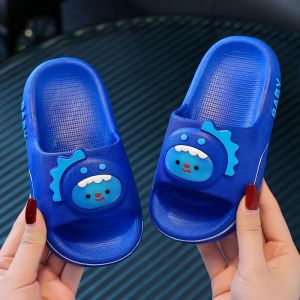 2024 Kids slippers cartoon luminous with light new PVC wear fashion boys and girls summer slippers
