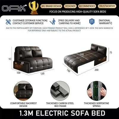 OAK Wabi-Sabi Modular Electric Sofa Bed With Adjustable Storage Sofa Multifunctional Lazy Sofa Pet-Friendly PU