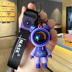 พวงกุญแจ สําหรับห้อยกระเป๋า พวงกุญแจกระเป๋าพวงกุญแจการ์ตูนหมี  พวงกุญแจหมีนักบินอวกาศ(หมีนักบินอวกาศ) จี้ตุ๊กตาหมีนักบินอวกาศน่ารัก