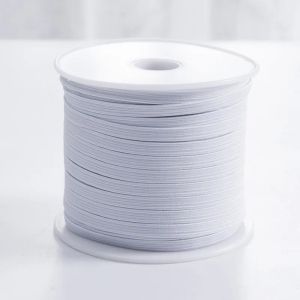 3/4/5/6/8/10/12mm 5yards White Hight Elastic Bands Spool Sewing Band Flat Elastic Cord Diy Handmade Accessories