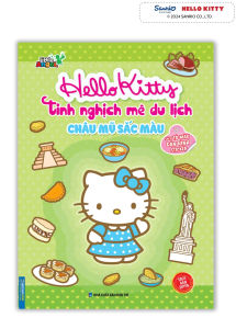 Sách - Hello Kitty tinh nghịch mê du lịch - Châu Mỹ sắc màu (tô màu và dán hình STICKER)
