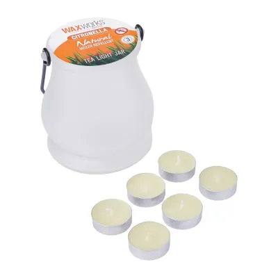 WAXWORKS Tea Light Jar Candles White