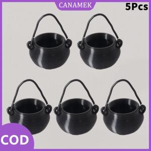 CANAMEK✨ 4 5 cái Dollhouse mini treo bếp stockpot lửa đống mô hình Dollhouse ngoài trời cắm trại cảnh trang trí nhà búp bê phụ kiện
