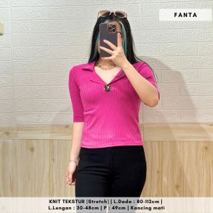 4871 Salza Single Button V Knit Top