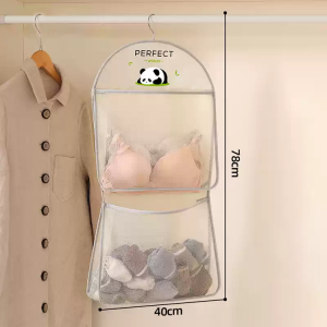 ถุงแบบแขวนจัดเก็บ ถุงแบบแขวนการเรียงชุดชั้นใน ผ้าอ๊อกซ์ฟอร์ดช่องตาข่าย หลายช่อง สำหรับ เก็บชุดชั้นใน ถุงเท้า ในตู้เสื้อผ้า