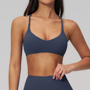 Zechuang Cloud Sense Yoga Bra Quick-Dry Cross-Back High-Intensity Fitness Apparel Casual Running Sports Underwear 3091