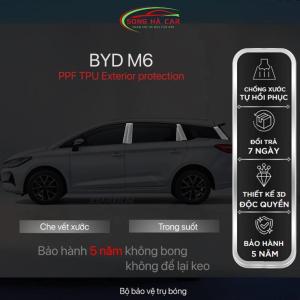 BYD M6 Film PPF cao cấp dán Bộ trụ cửa chống xước và luôn bóng đẹp