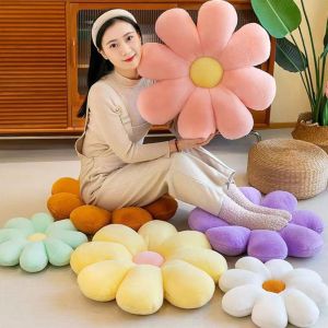 KNQ12 Soft Sunflower Pillow 40cm Plush Daisy Seat Cushion Chair Mat Skin Friendly Back Cushion Sofa Decor