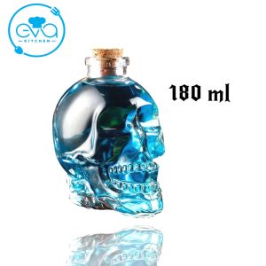 Bình Rót Thuỷ Tinh Đầu Lâu Nút Bần Glass Skull Decanter 180 ml SP1298