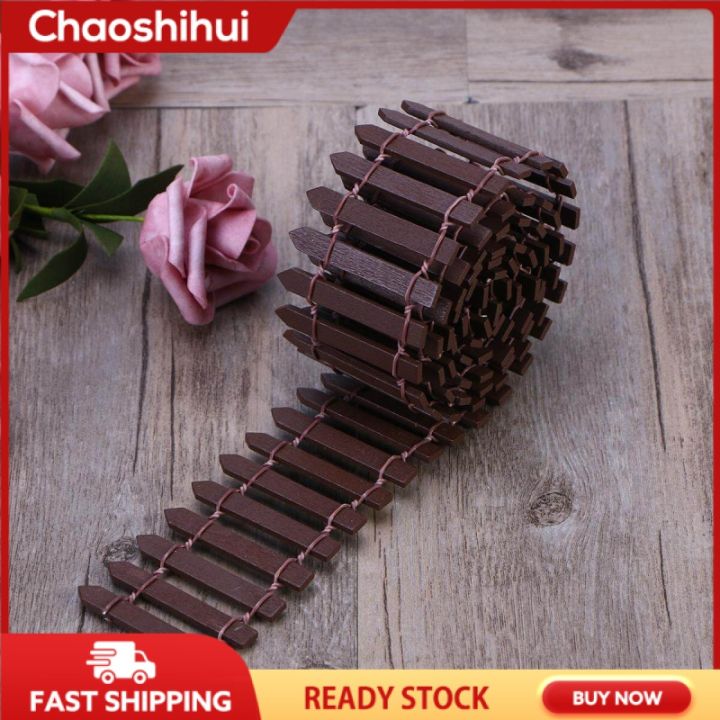 100cm x 5cm Mini Small Wood Fence DIY Dollhouse Barrier Wooden - Main Image