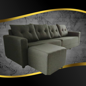 4L Sofa/4 Seater Sofa+ stool/corner sofa/L shape sofa/corner sofa/ safe spacing/Ready stock!/Sofa Murah/Sofa Budget/