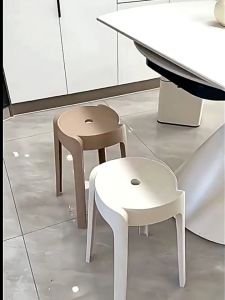 Stackable Chair Plastic Stool Non-Slip Thickened PP Material Multi-Color Options