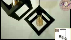 Lampu Gantung 3in1 /cabang 3 vintage Mini desain seri retro-decor kaffe - teras balkon motif bervariasi modern dan murah