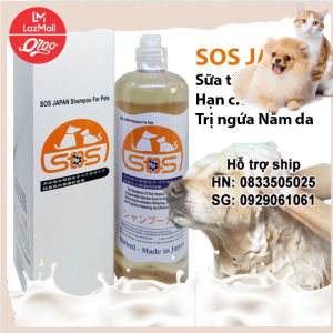 Orgo - Sữa Tắm SOS Nhật mới 500ml (nhập khẩu Japan) cho mọi loại chó mèo Tác dụng sạch rận và lưu hương thơm lâu hơn loại cũ