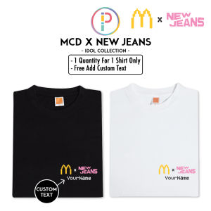 [Adult/Kid] McD x NewJeans McDonalds Idol Bunnies Hyein Haerin Danielle Hanni Minji Tshirt Tee Baju (Custom Name/Text)