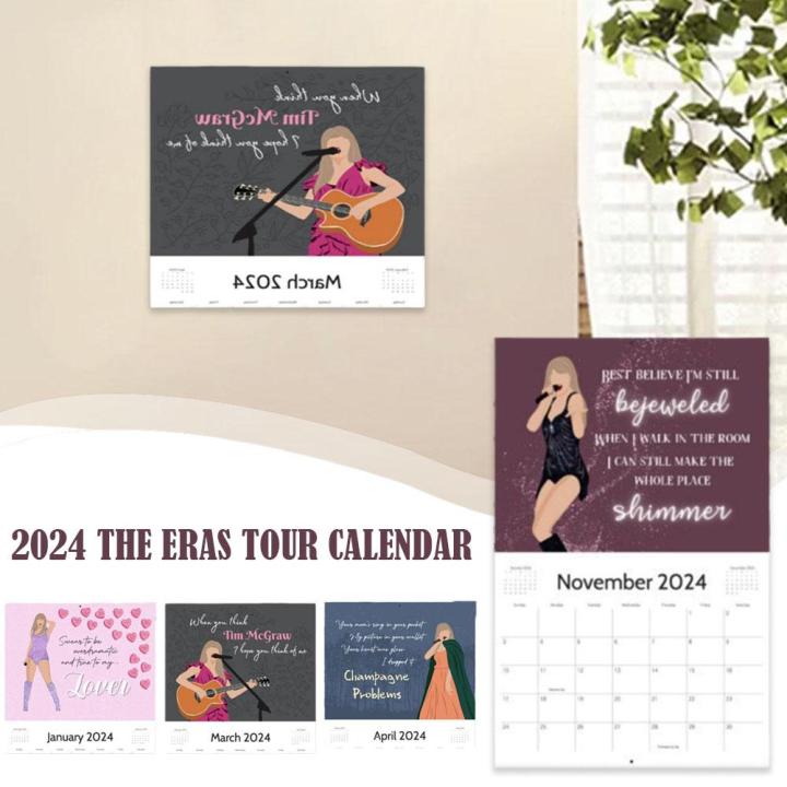 2024 Calendar Taylor Swift The Eras Tour Calendar For Fan Calendar