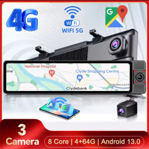 EKLEVA Android 8.1 RAM+ROM 2GB+32GB/ Android 13 4GB+64GB ADAS 10 in 1 DashCam Car DVR Mirror Camera 4G WIFI GPS Bluetooth Full HD 1080P Video Recorder