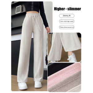 Wide Leg Pants Purple pants spring drape loose straight pants