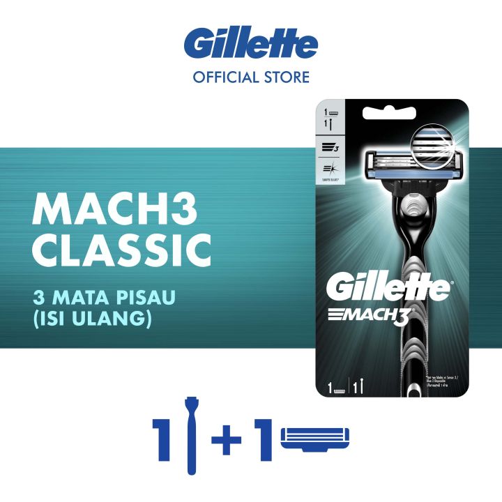 Gillette Mach 3 Classic 3 Mata Pisau Isi Ulang | Lazada Indonesia