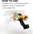 DOZYANT Propane Tank Gauge Level Indicator Leak Detector for 5lb-40lb Propane Tanks (2 Pack), Universal for BBQ Gas Grill, Cylinder, RV Camper, and More Appliances, Type 1 Connection. 