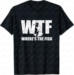 [Local Stock] VCC Wheres The Fish Mens Funny Fishing Gifts Fathers Day T-Shirt Summer Short Sleeve O-neck Breathe Comfort Man Tshirt Cotton Tees