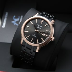 (BISA COD) Jam Tangan Pria Alexandre Christie AC 8657 AC8657 Original Garansi Resmi 1 Tahun - Tali Rantai