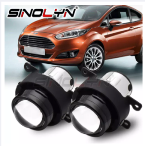 Sinolyn 2.5 inch Fog Lamp For Ford Focus/Fiesta/Ranger/Transit/Fusion Tuning Bi-xenon Retrofit Projector Car Lens H11 H8 H9 HID LED Lights Accessories