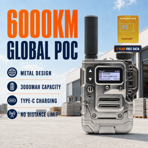 COD OKARADIO POC Radio 611 Walkie Talkie Long Range 6000KM No Distance Limit Portable Network Two Way Radio Global 1 Year Free SIM Card
