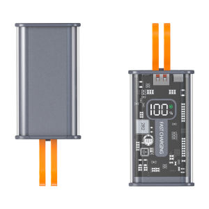 [SG] 22.5w Superfast charging Powder bank building-in Lighting+Type-C cable Cyberpunk Style Transparent digital display