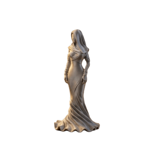 DJDK 3D Printed Dancing Lady Statue Home Decor Elegant Girl Sculpture Minimalist Flowing Skirt Women Character Statue Home