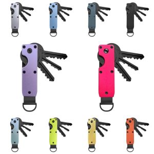 BESTIT ถือ2-6ปุ่ม ที่จัดระเบียบกุญแจ กับไขควง มินิมอล ที่ใส่ซองกุญแจ สมาร์ทสมาร์ทโฟน โลหะสำหรับตกแต่ง กุญแจ FOB สำหรับกุญแจน้อยกว่า6.2ซม.