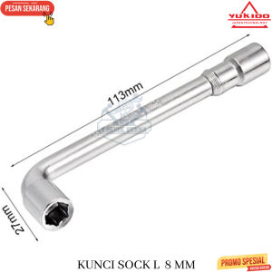 Kunci Sok Shock Model L Short 6 8 10 12 13 14 17 MM