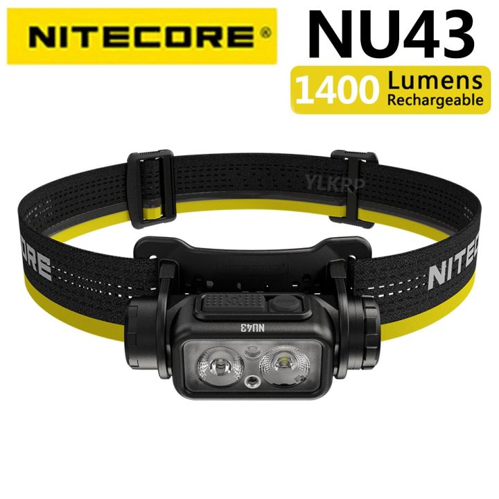 NITECORE NU43 1400 lumen LED headlamp supports USB direct charging