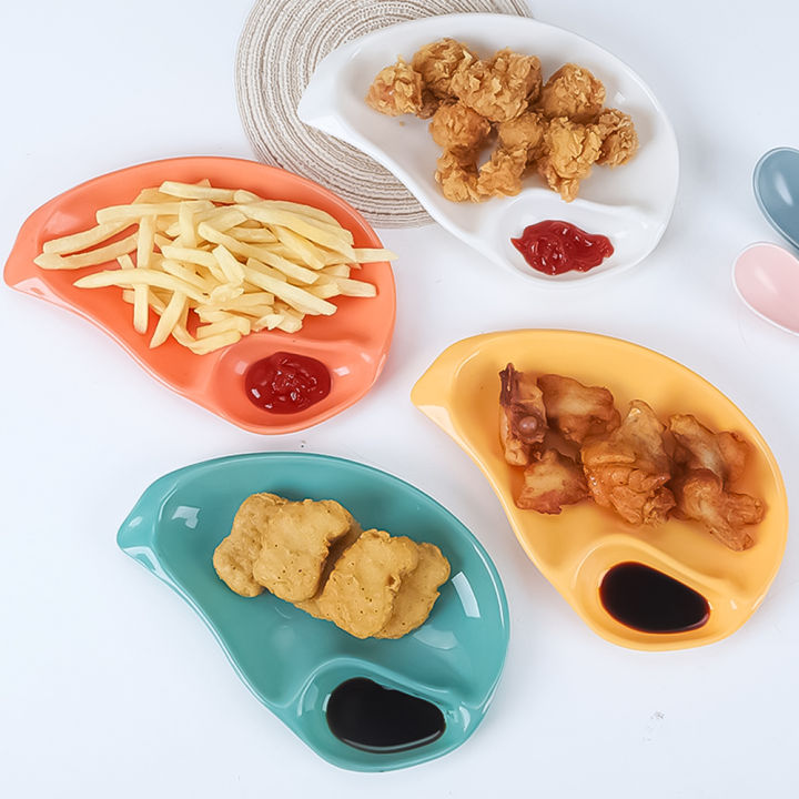 Xoài hình đĩa ăn bánh bao sáng tạo chia PP khay Snack ngâm nước sốt ...