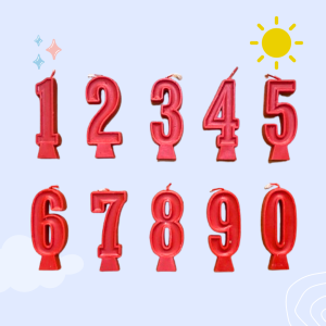 LILIN ANGKA ULANG TAHUN TOP MERAH BESAR