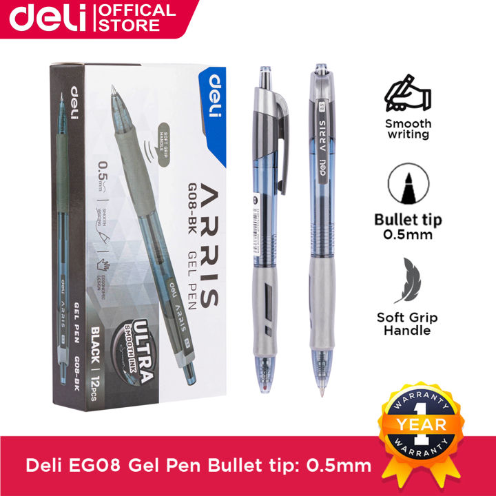 Deli Gel Pen Ballpoint Pen Needle Tip Bullet Tipquick Drying  Sign Pen Drying 1PC EQ18 EG09 Lazada PH