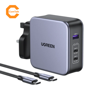 UGreen Nexode 140W GaN Wall Charger 3-Ports Free 1.5M 240W Type-C Cable (UK Plug)