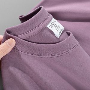 600G Heavy Cotton Short-sleeved T-shirt Mens and Womens Summer Loose Casual Trend Versatile Round Neck Half-sleeved Clothes