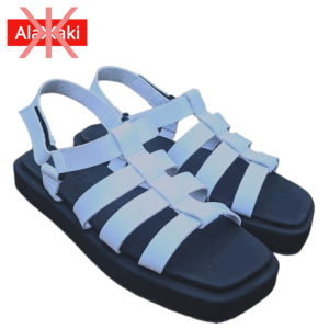 Ж Sandal Wanita Fashion Flat Tali Gunung 2 Cm Remaja Size 37 41 Faux Leather Romawi Gaya Klasik Tebal Empuk