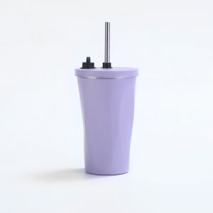 New 600ml Vacuum Insulated Stainless Steel Thermal Coffee Cup Tumbler With Straw Portable Sport Water Bottle 600ml Drinkware Leak-Proof